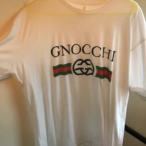 Gucci parody white Gnocchi t-shirt